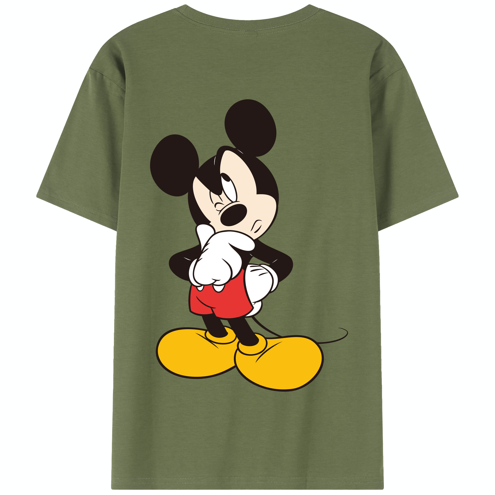 （画像用） ミッキーマウス Mickey Mouse 綿100％半袖Tシャツ（背面プリント）